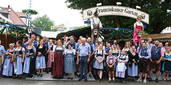 Franziskaner Garten auf dem Dachauer Volksfest 2019 (©Foto: Martin Schmitz